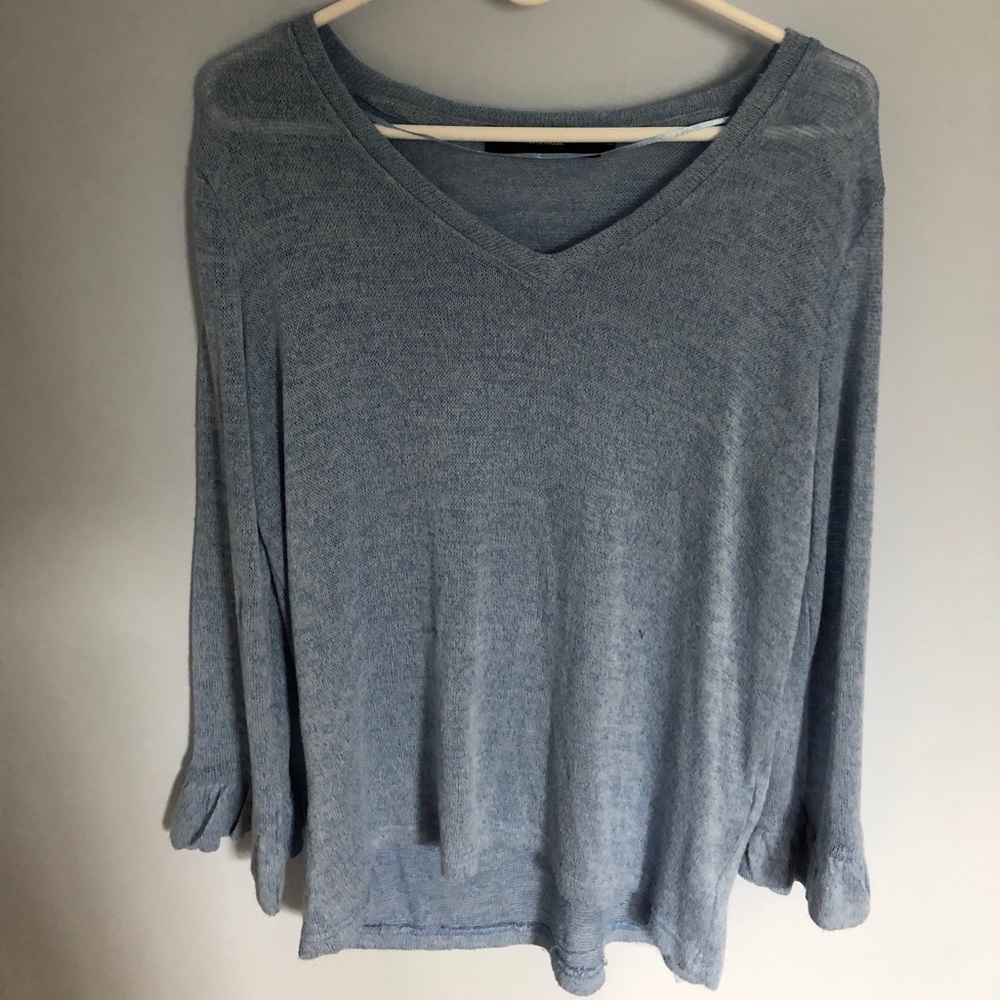 Sheer blue sweater